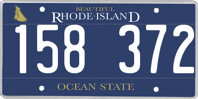 RI license plate 158372