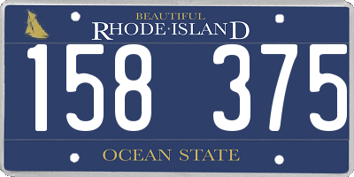 RI license plate 158375