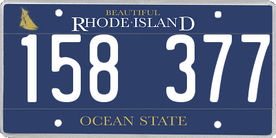 RI license plate 158377