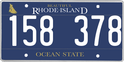 RI license plate 158378
