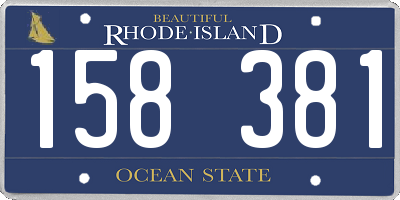 RI license plate 158381
