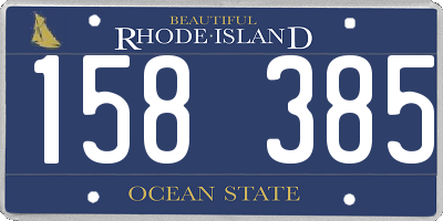 RI license plate 158385