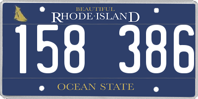 RI license plate 158386