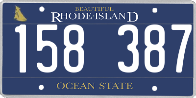 RI license plate 158387