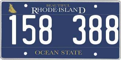 RI license plate 158388