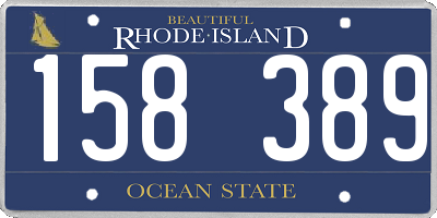 RI license plate 158389