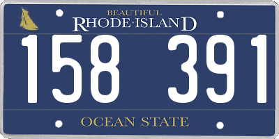 RI license plate 158391