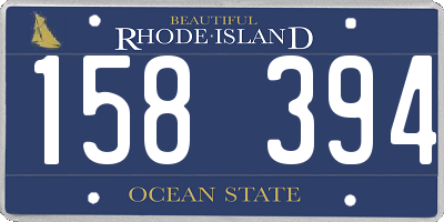 RI license plate 158394