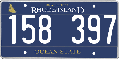 RI license plate 158397