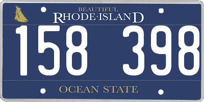 RI license plate 158398