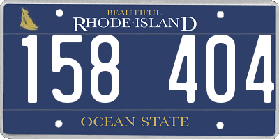 RI license plate 158404