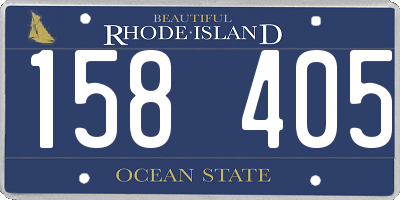 RI license plate 158405