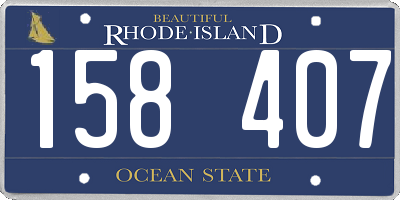 RI license plate 158407