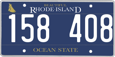 RI license plate 158408