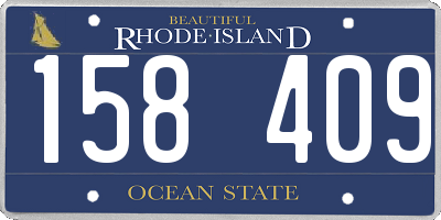 RI license plate 158409