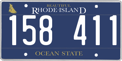 RI license plate 158411