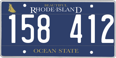 RI license plate 158412