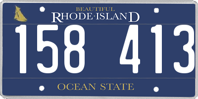RI license plate 158413