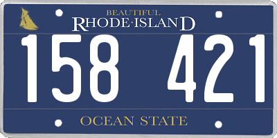 RI license plate 158421