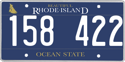 RI license plate 158422