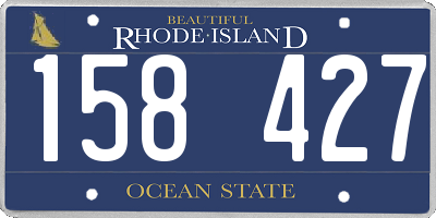 RI license plate 158427