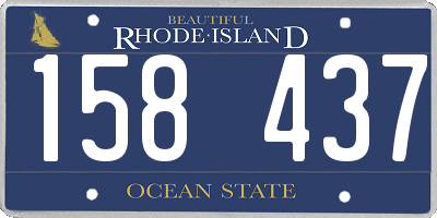 RI license plate 158437