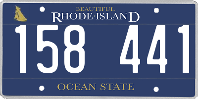 RI license plate 158441