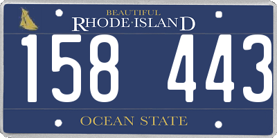 RI license plate 158443