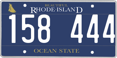 RI license plate 158444