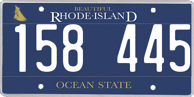 RI license plate 158445
