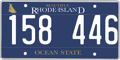 RI license plate 158446