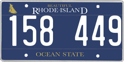 RI license plate 158449