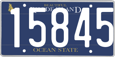 RI license plate 15845