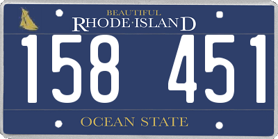 RI license plate 158451