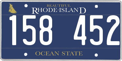 RI license plate 158452