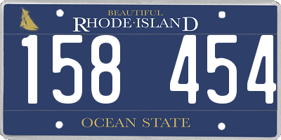RI license plate 158454