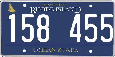 RI license plate 158455