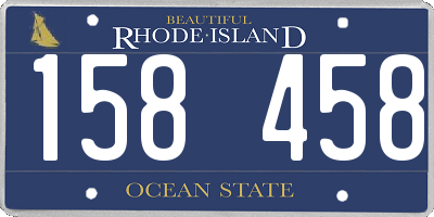 RI license plate 158458