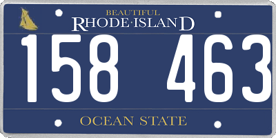 RI license plate 158463