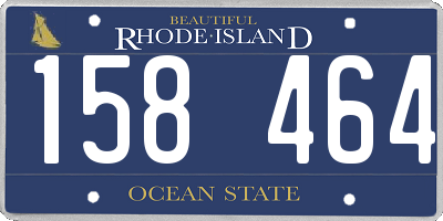 RI license plate 158464