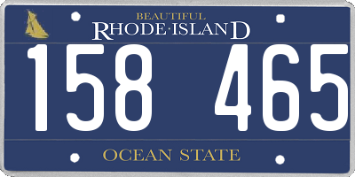 RI license plate 158465