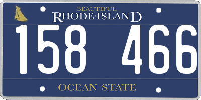 RI license plate 158466