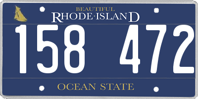 RI license plate 158472