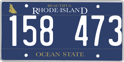 RI license plate 158473
