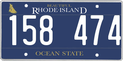RI license plate 158474