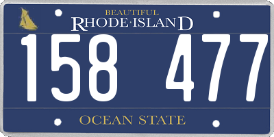 RI license plate 158477