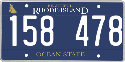 RI license plate 158478