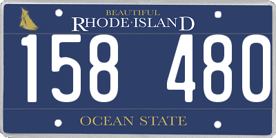 RI license plate 158480