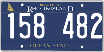 RI license plate 158482
