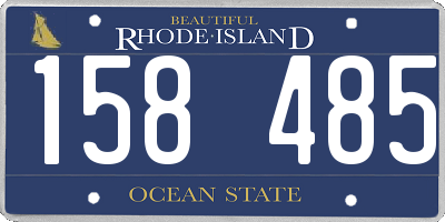 RI license plate 158485